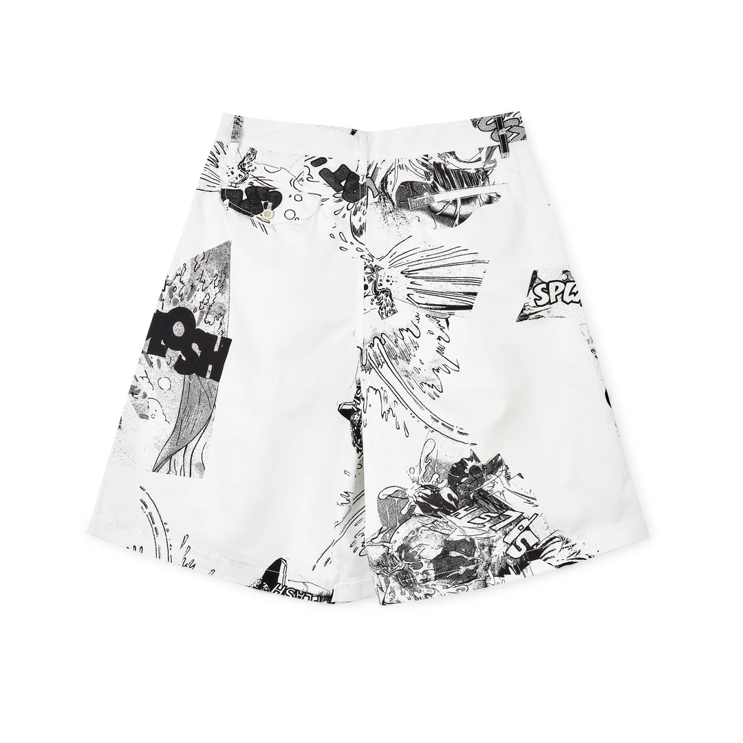 Comme Des Garçons SHIRT x Christian Marclay Cotton Shorts - Print A