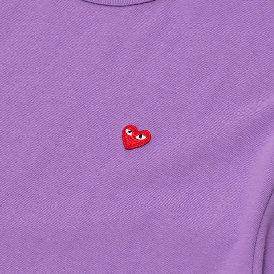 COMME DES GARCONS PLAY SMALL RED HEART T-SHIRT - Purple - AZ-T314-051-4