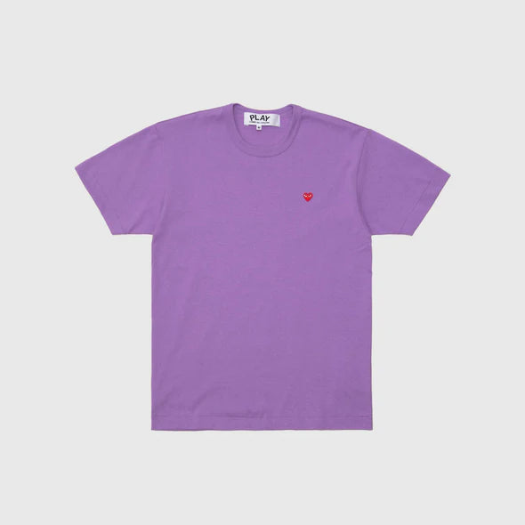COMME DES GARCONS PLAY SMALL RED HEART T-SHIRT - Purple - AZ-T314-051-4