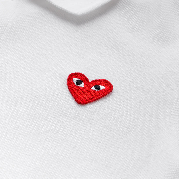 Comme Des Garcons Kids For Children Polo Shirt - White - AZ-T505-100-5