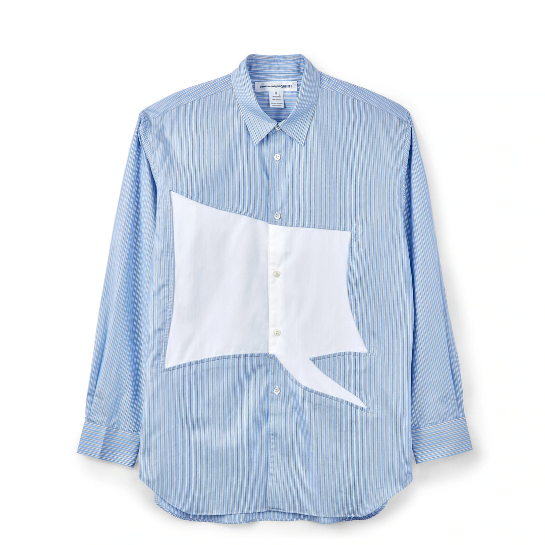 Comme Des Garçons SHIRT Striped Long Sleeve Shirt - Blue/Stripes