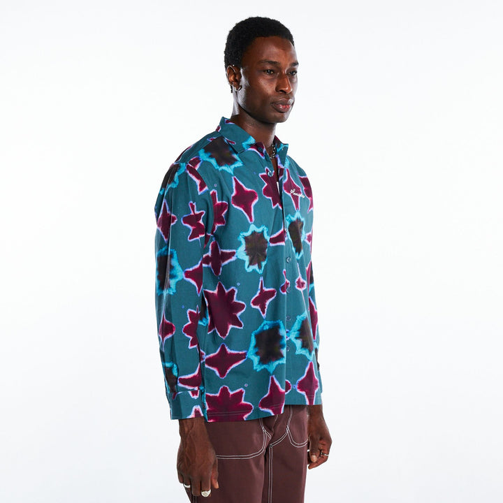 PLEASURES SULFUR LS BUTTON DOWN - BLUE