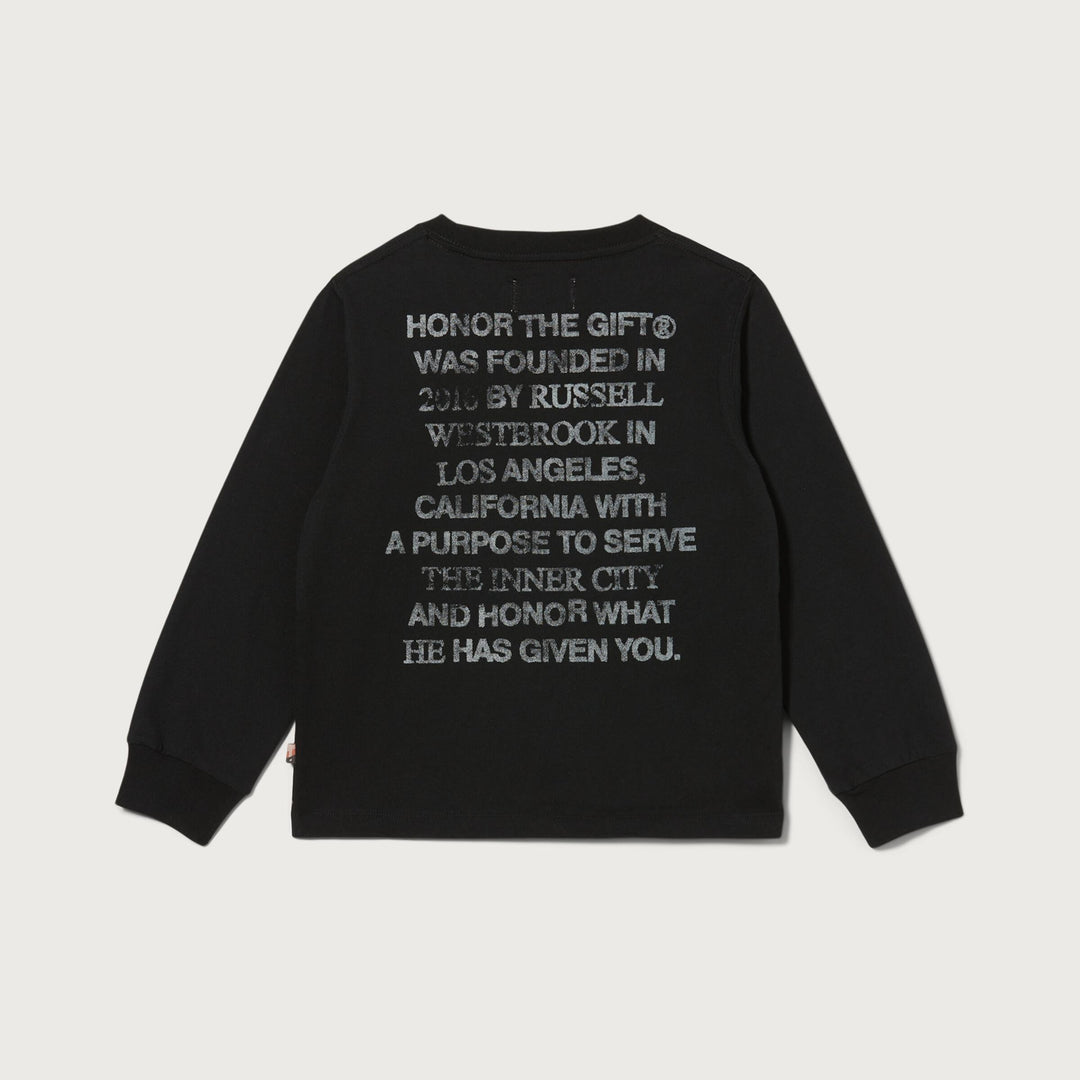 Honor The Gift For Children Kids 2016 - L/S Tee - Black