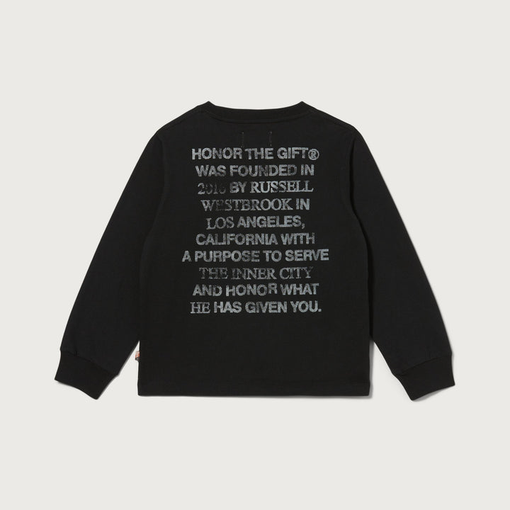 Honor The Gift For Children Kids 2016 - L/S Tee - Black