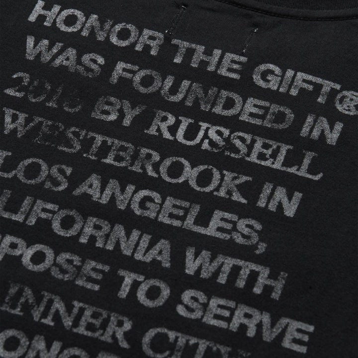 Honor The Gift For Children Kids 2016 - L/S Tee - Black