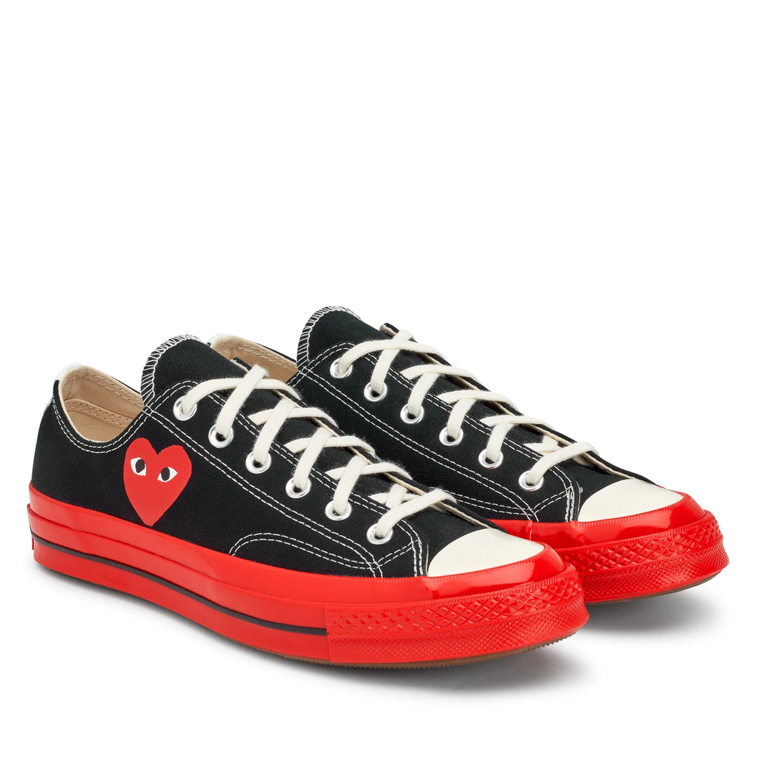 CONVERSE X COMME DES GARCONS PLAY Red Sole Chuck 70 Low Top - Black AZ-K123-001-1