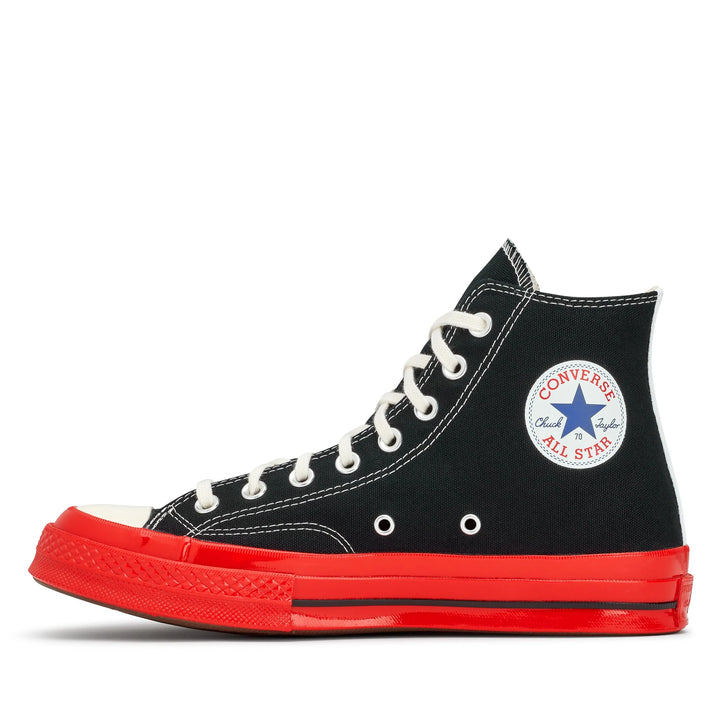 CONVERSE X COMME DES GARCONS PLAY Red Sole Chuck 70 High Top - Black AZ-K124-001-1