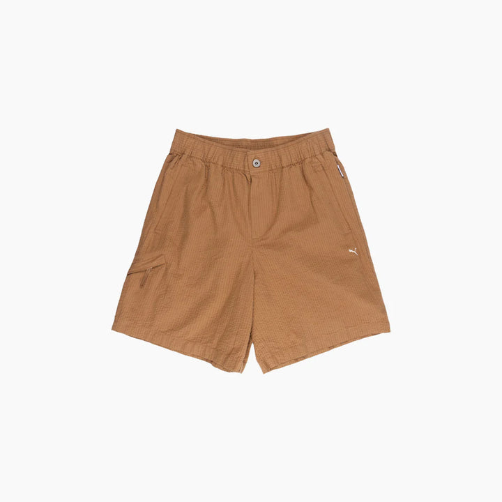 PUMA MMQ Seersucker Shorts - Tiger's Eye