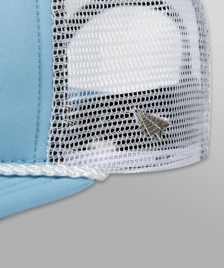 Paper Planes Script Trucker Hat - Sky Blue
