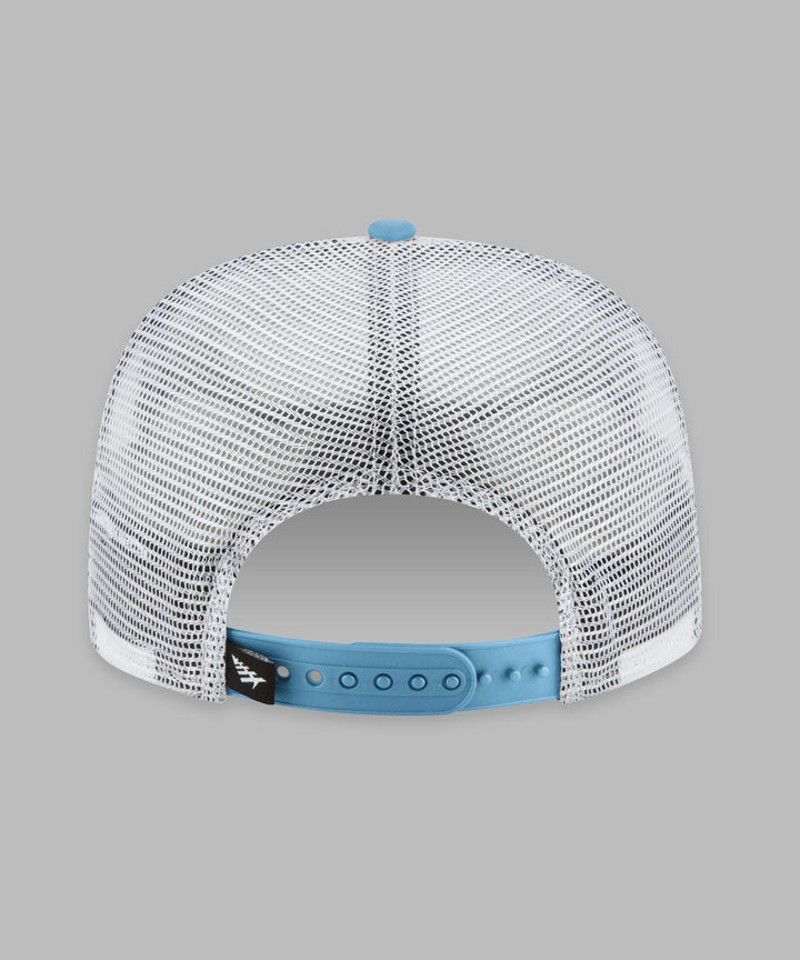 Paper Planes Script Trucker Hat - Sky Blue