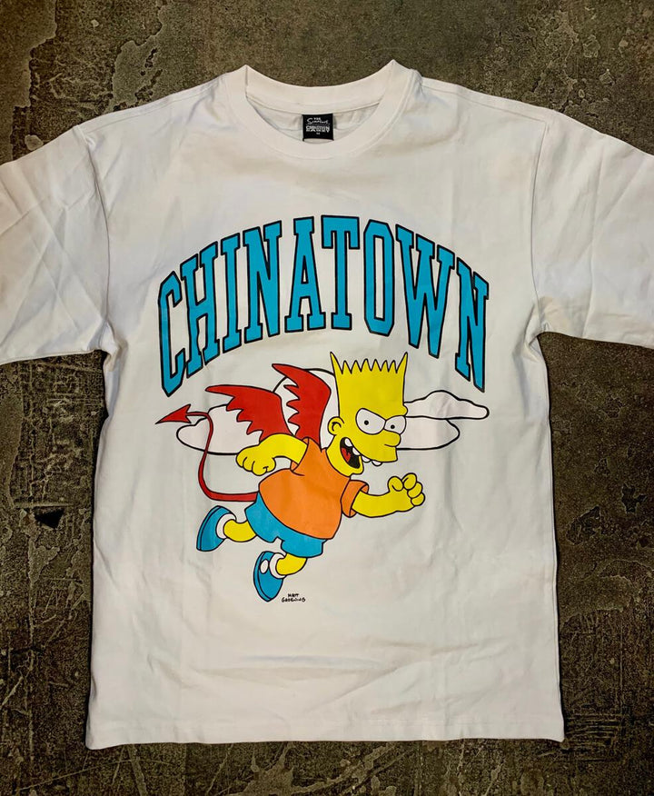 CHINATOWN MARKET X THE SIMPSONS  DEVIL ARC T-SHIRT - WHITE