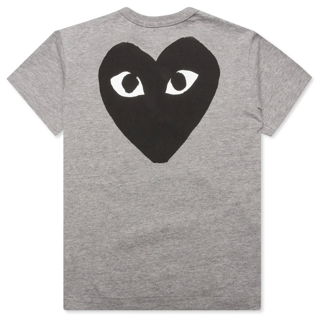 COMME DES GARCONS PLAY For Children Small Text T-Shirt - Grey - AZ-T571-100-1