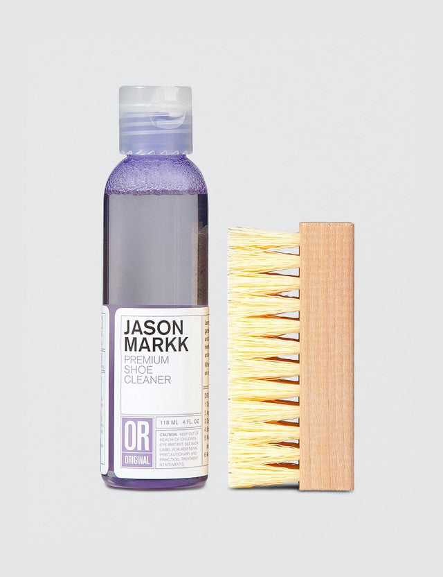  Effectively cleans and conditions  4 oz. Premium Shoe Cleaner cleans up to 100 pairs of sneakers  Standard brush is great for all-around cleaning and for areas like midsoles and undersoles.  Does not contain any harsh chemicals or abrasives  Completely biodegradable  Safe on all colors and materials