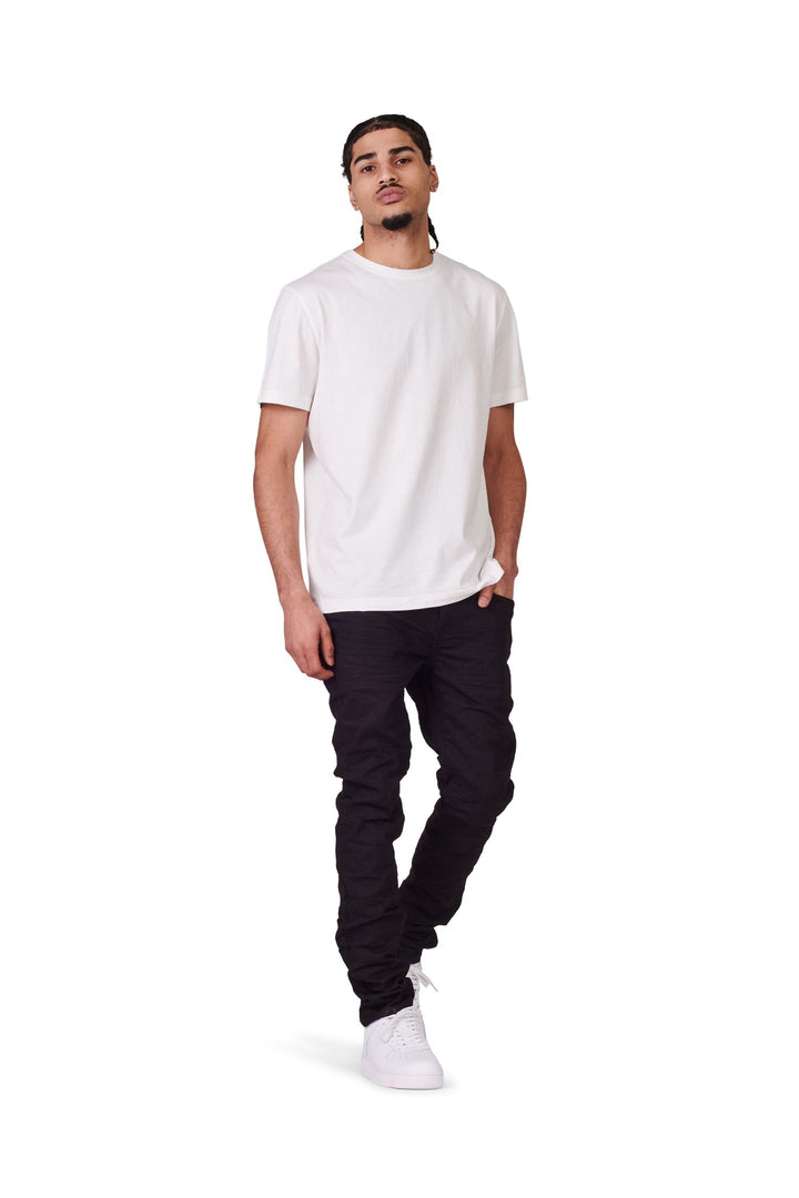 Purple Brand P001 Low Rise Skinny Jeans - Black Raw