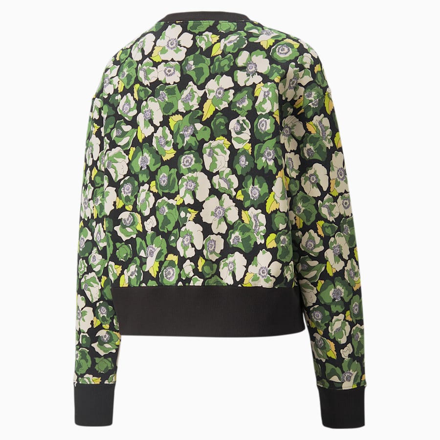 PUMA x LIBERTY Printed Crew Neck Women's Sweater - Puma Black-Flower AOP