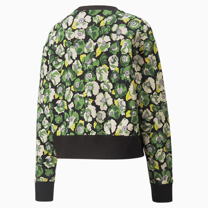 PUMA x LIBERTY Printed Crew Neck Women's Sweater - Puma Black-Flower AOP