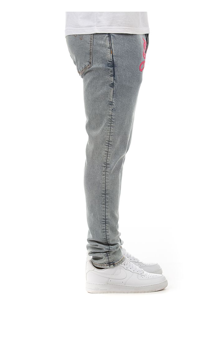 Icecream neon cherry jean - light wash