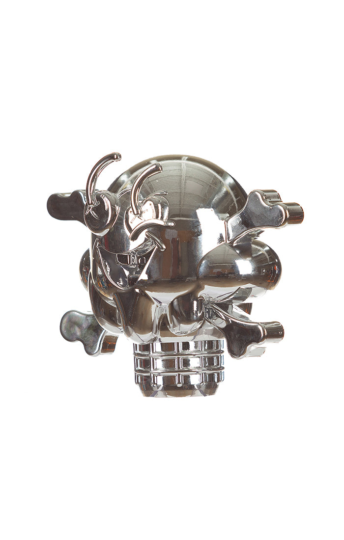 ICECREAM cones n bones figurine - silver