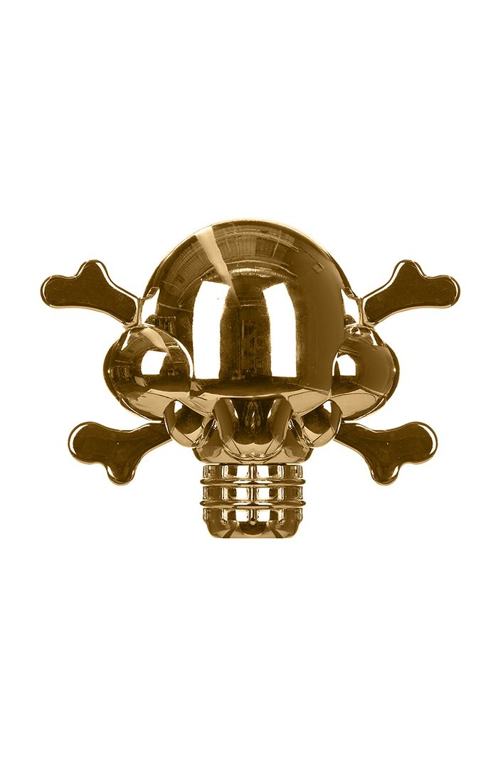 ICECREAM cones n bones figurine - gold