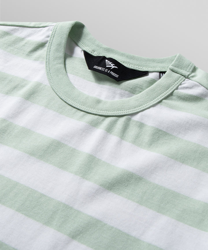 Paper Planes Breton Stripe Oversize Tee - Subtle Green