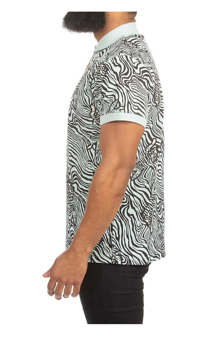 ICECREAM bengal ss polo - blue haze