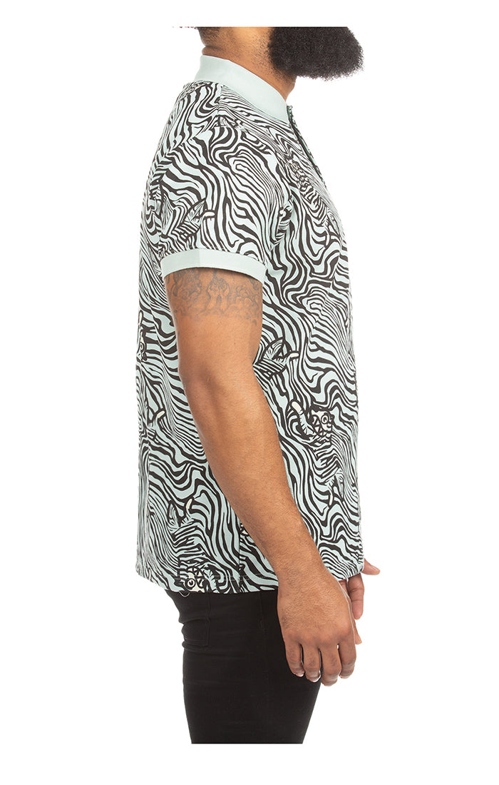 ICECREAM bengal ss polo - blue haze