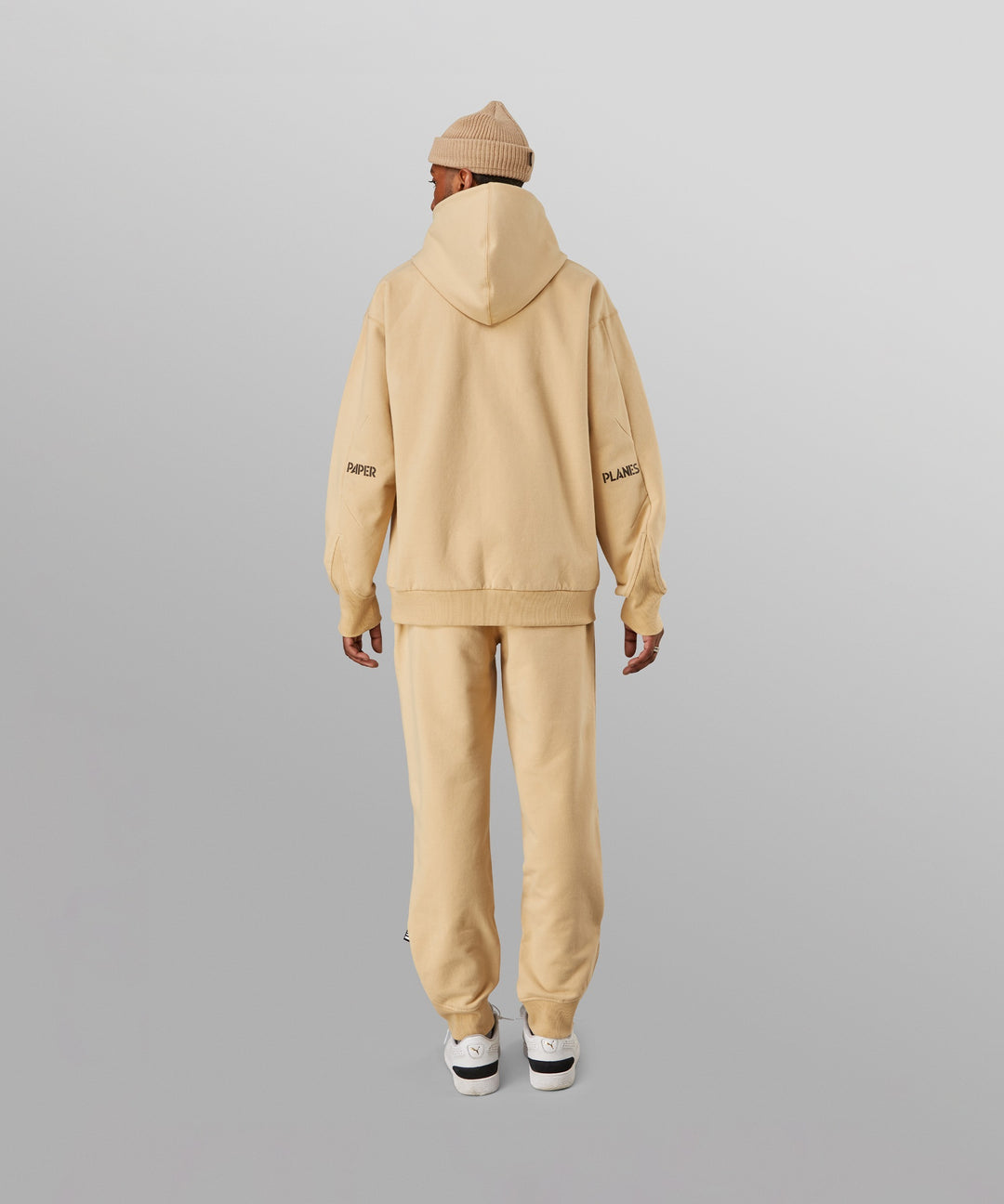 Paper Planes Brushed Surface Fleece Jogger - Pebble