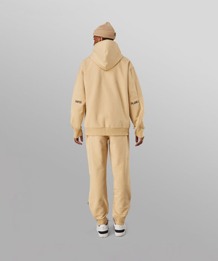 Paper Planes Brushed Surface Fleece Jogger - Pebble