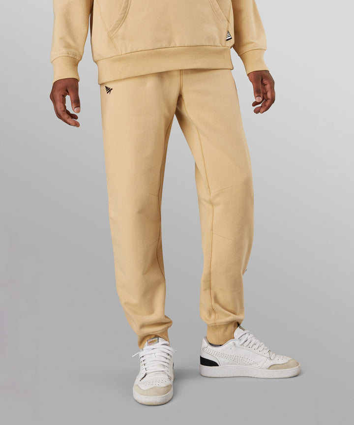 Paper Planes Brushed Surface Fleece Jogger - Pebble