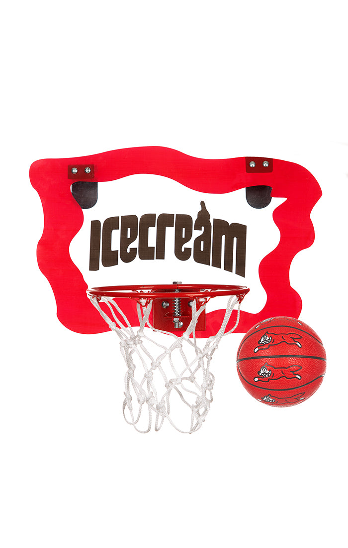 ICECREAM slam dunk mini basketball hoop - red