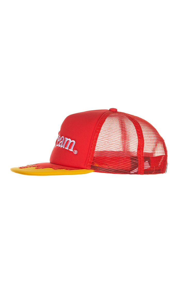 ICECREAM vision trucker hat - rococco red