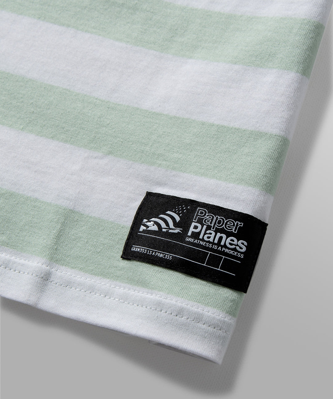 Paper Planes Breton Stripe Oversize Tee - Subtle Green