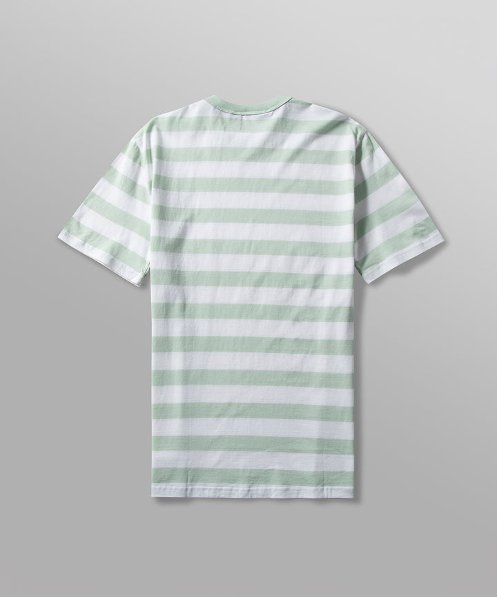 Paper Planes Breton Stripe Oversize Tee - Subtle Green